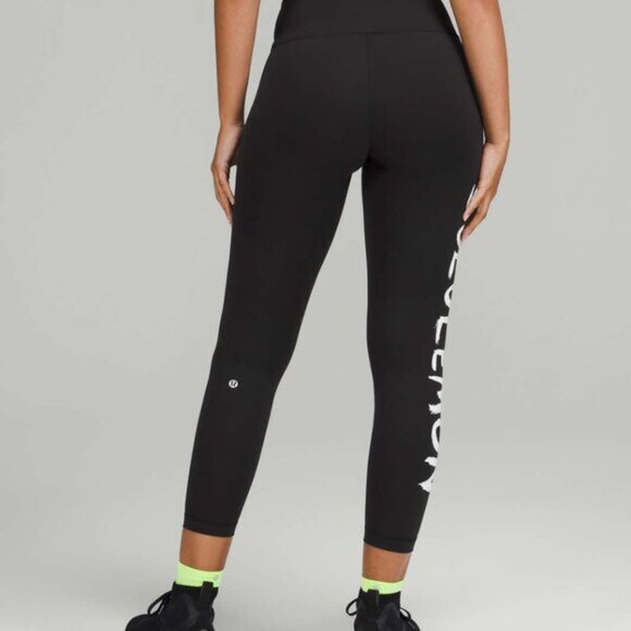 Lululemon Wunder Train High-Rise Tight 25" Size 10 *Ed Curtis SE Black $118 - Picture 3 of 5